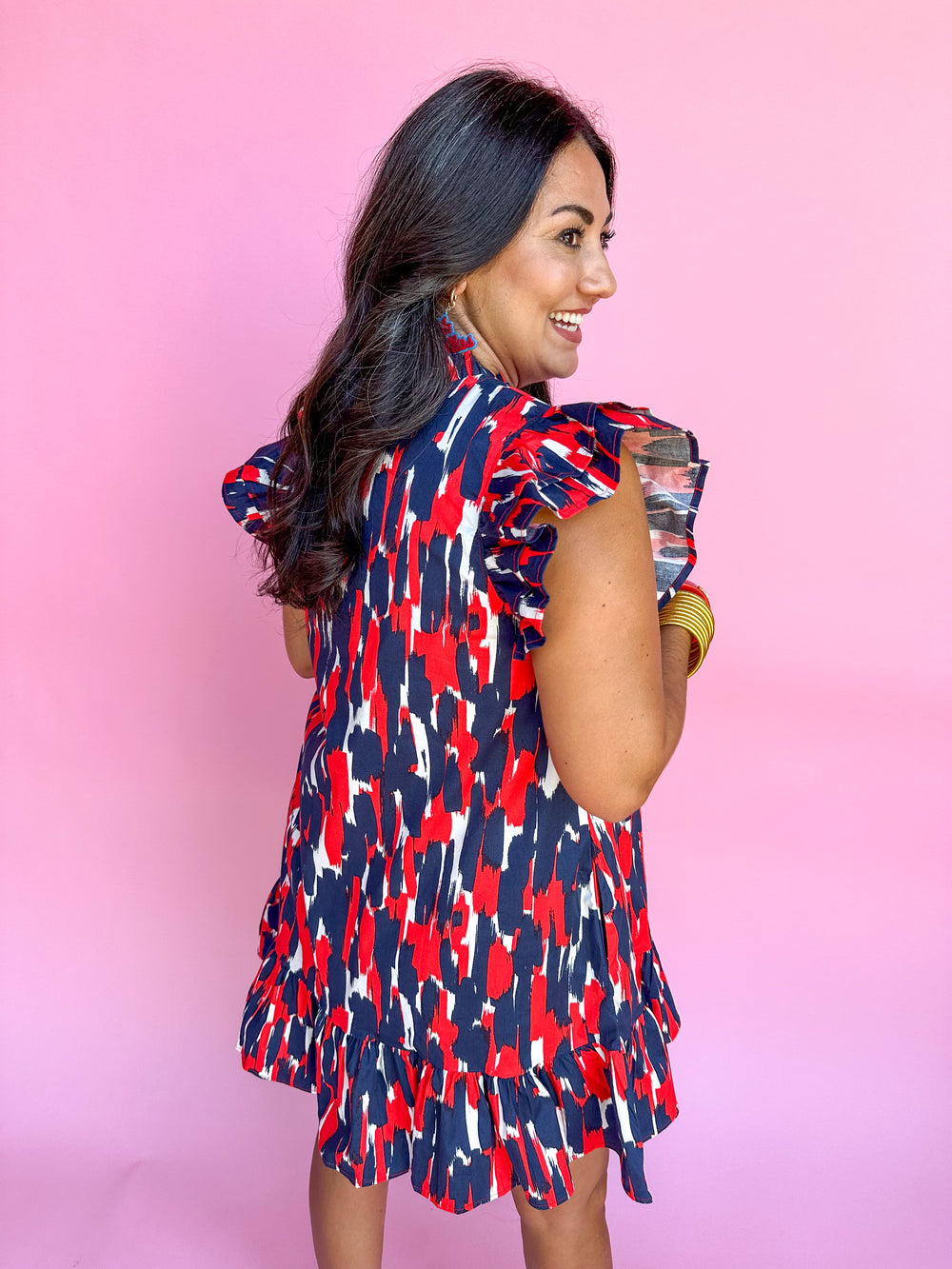 Michelle McDowell | Abby Dress - Tailgate Time Red/Blue