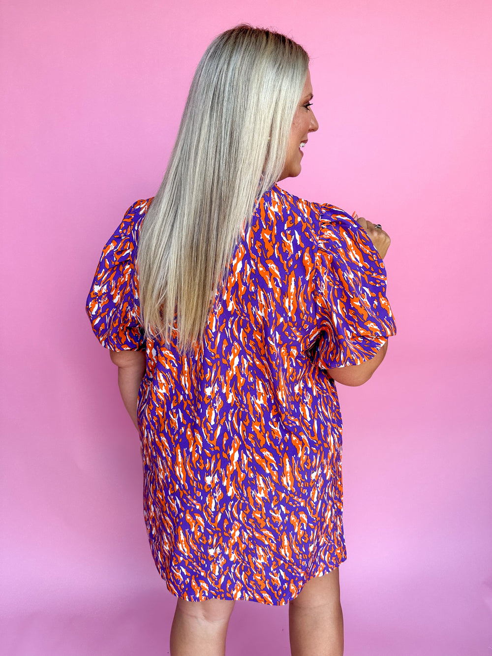 Michelle McDowell | Amelia Dress - Tiger Tail Purple/Orange