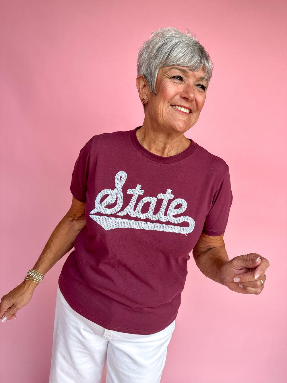 Stewart Simmons | Mississippi State Sequin Tee