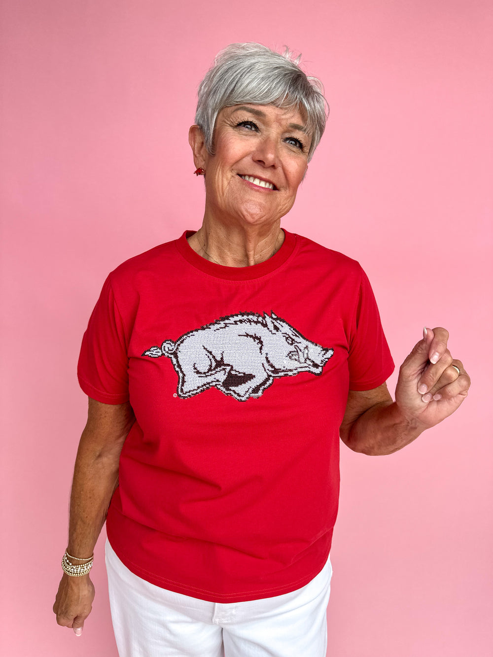 Stewart Simmons | Arkansas Sequin Tee