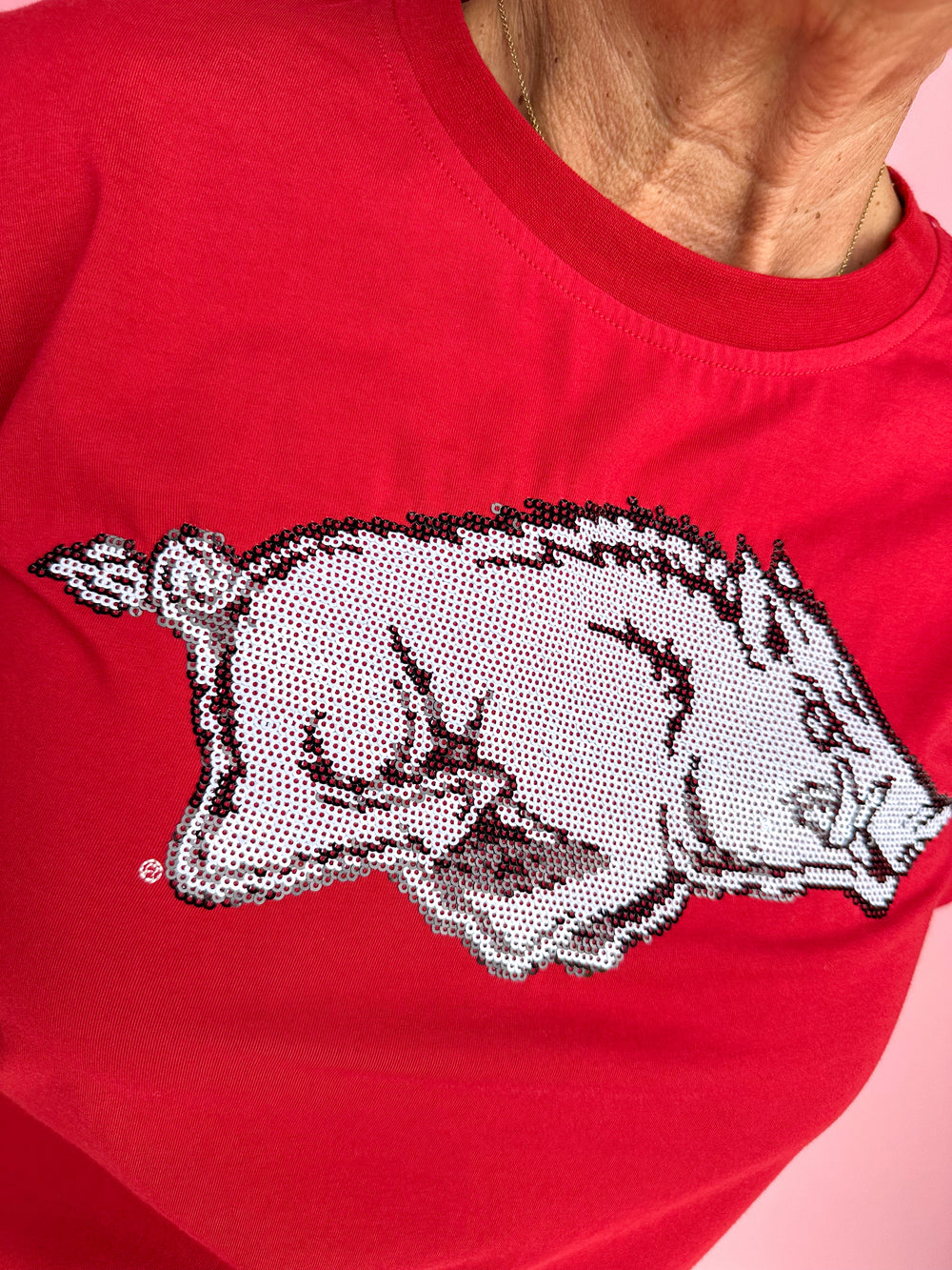 Stewart Simmons | Arkansas Sequin Tee