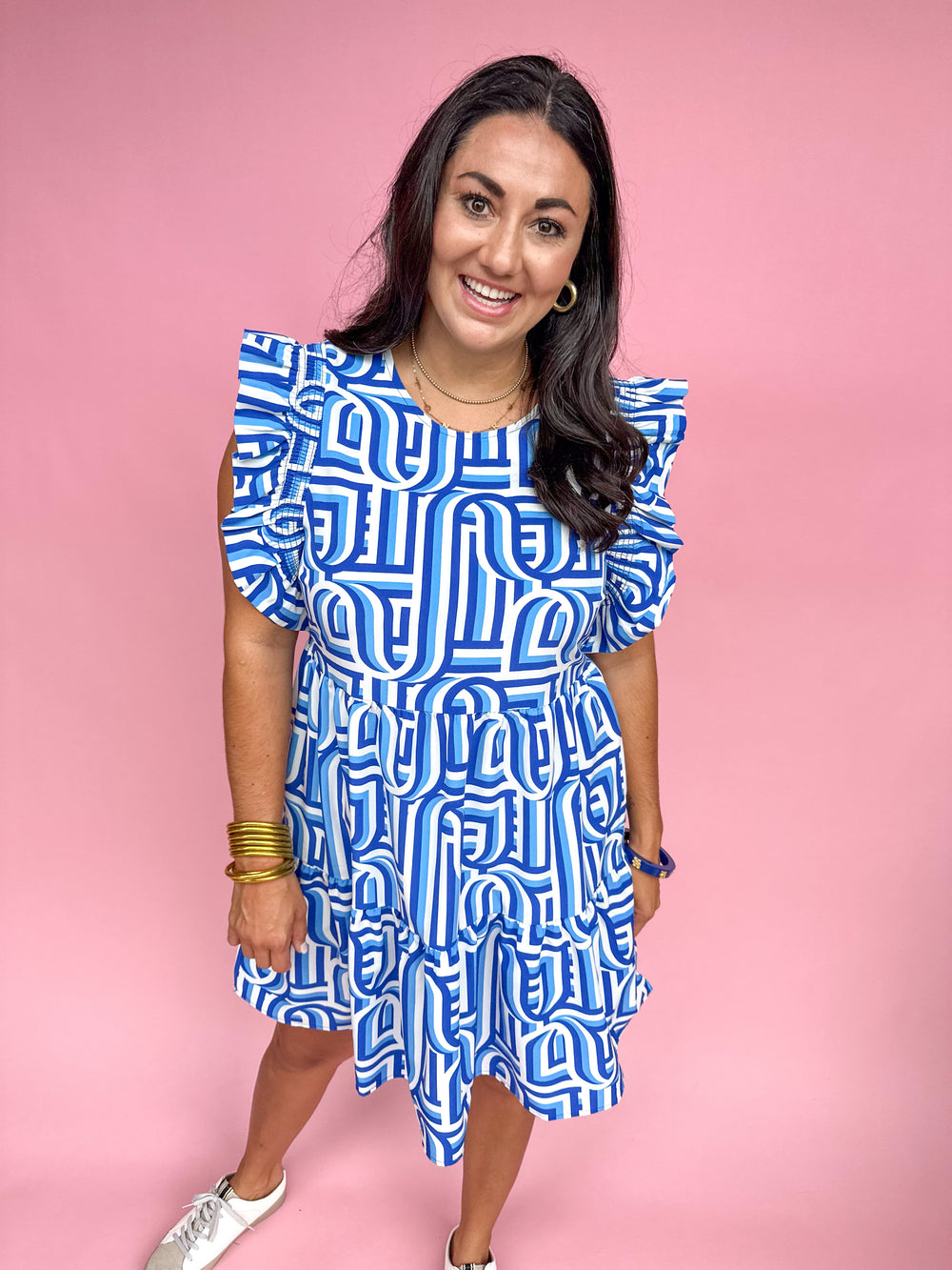 Michelle McDowell | Everly Dress - Touchdown Blue/White