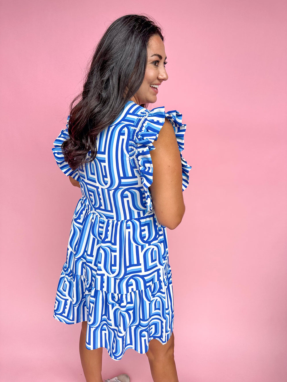 Michelle McDowell | Everly Dress - Touchdown Blue/White