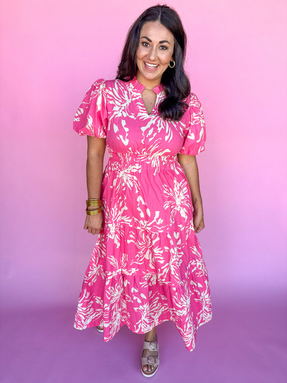 Sweet Like Honey Dress - Pink