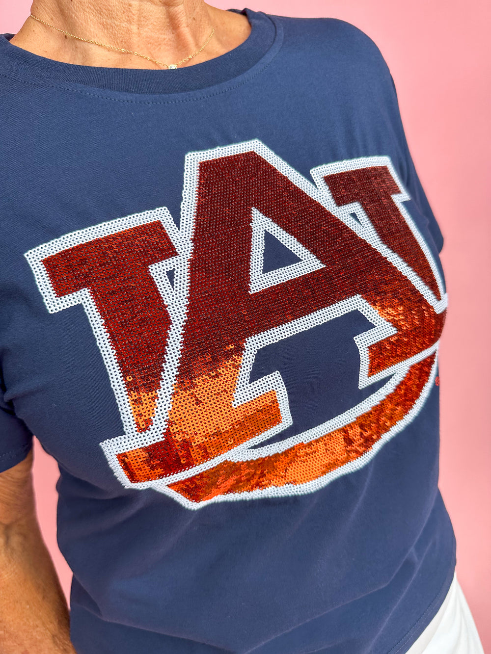 Stewart Simmons | Auburn Sequin Tee