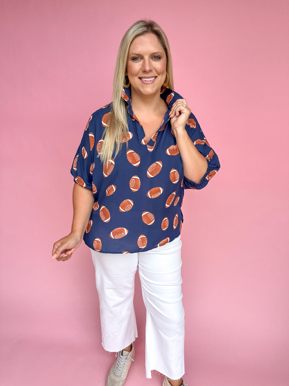 ADRIENNE | Sloan Top - Go Navy