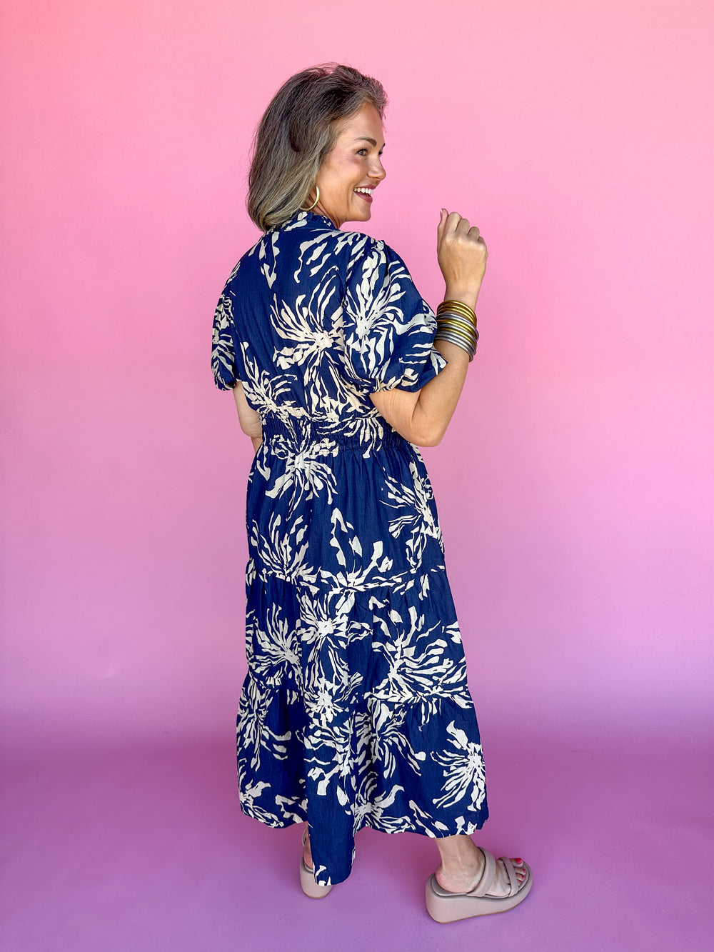 Sweet Like Honey Dress - Navy