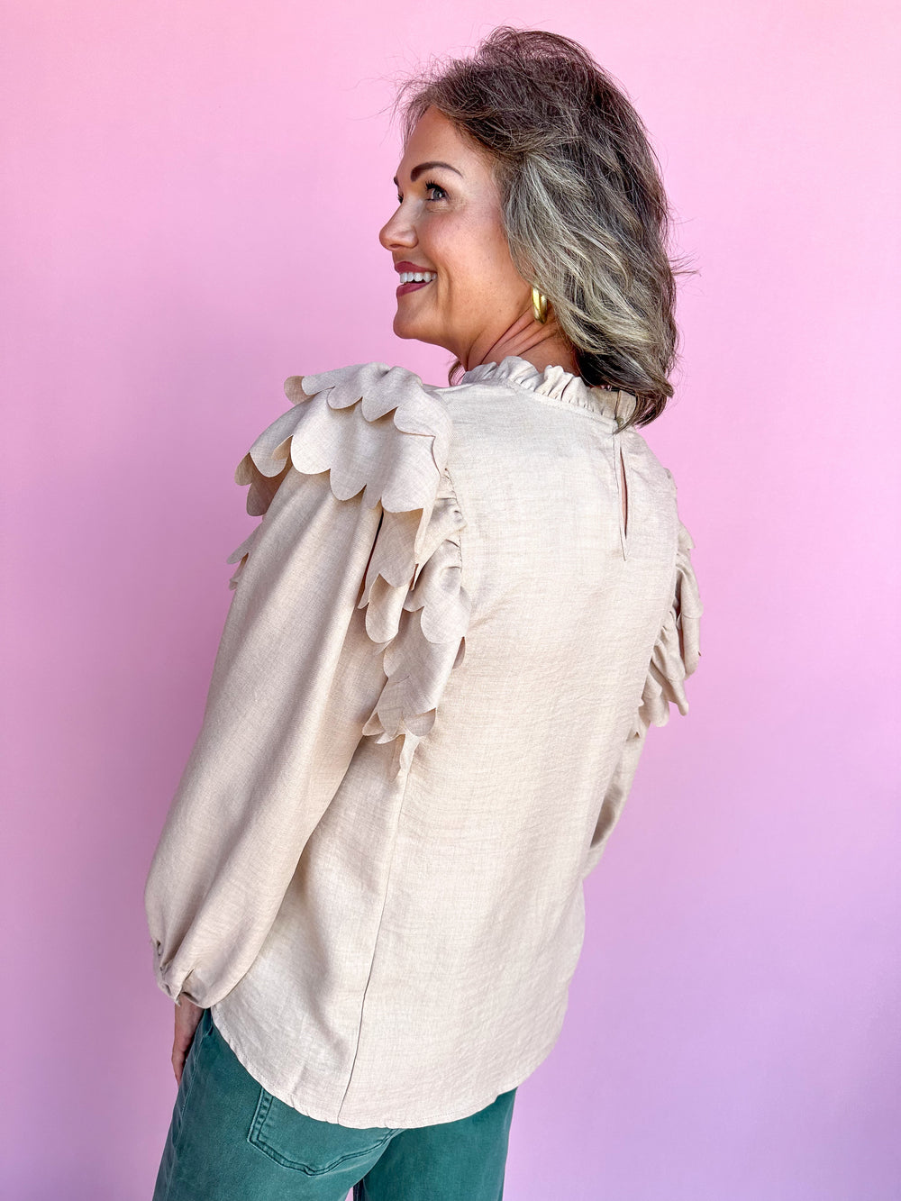 Breezy Chic Top - Oatmeal