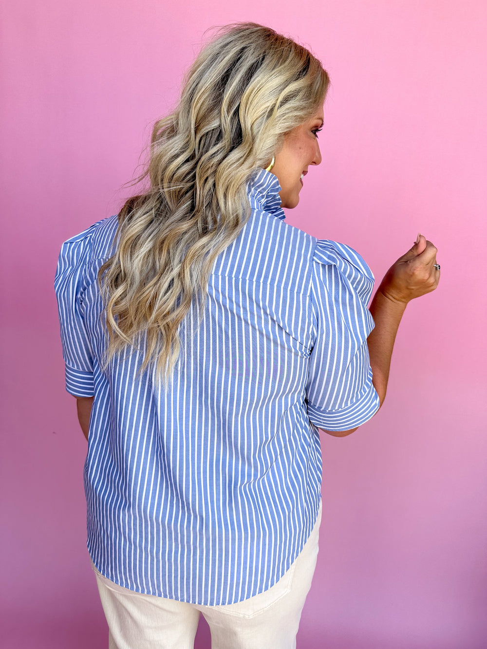 ADRIENNE | Jodie Top - Denim Stripe