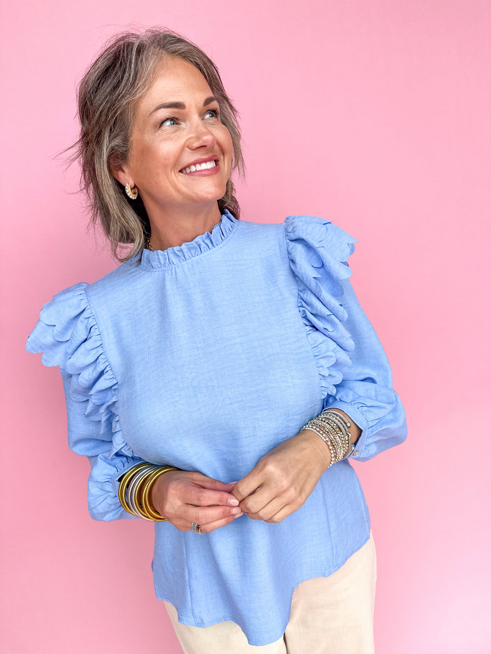 Breezy Chic Top - Blue