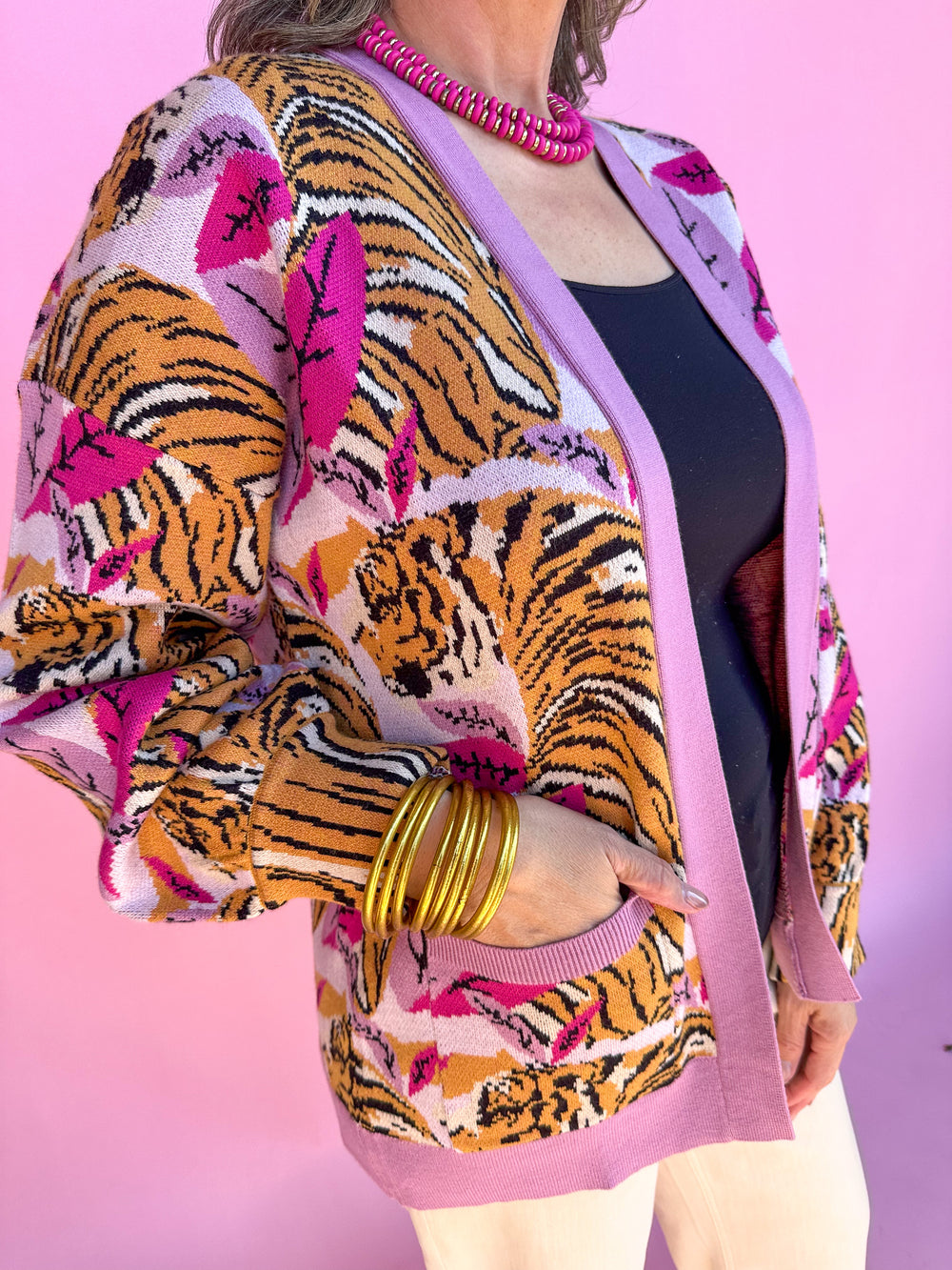 On The Wild Side Cardigan - Pink