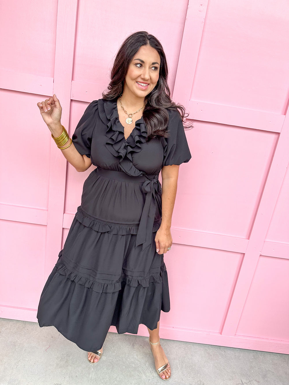 Chic & Easy Midi Dress - Black