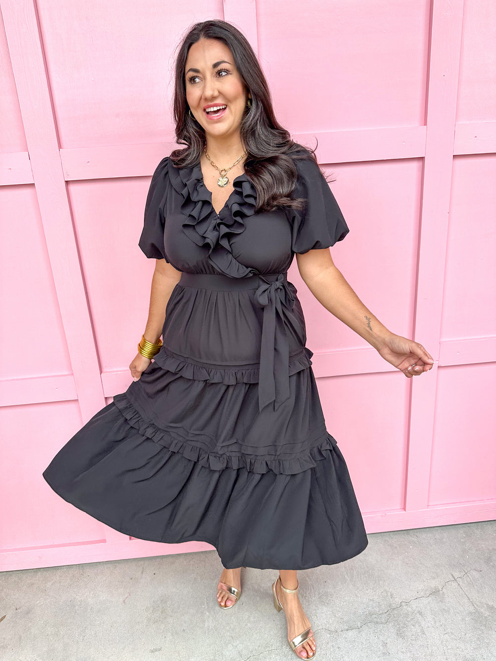 Chic & Easy Midi Dress - Black