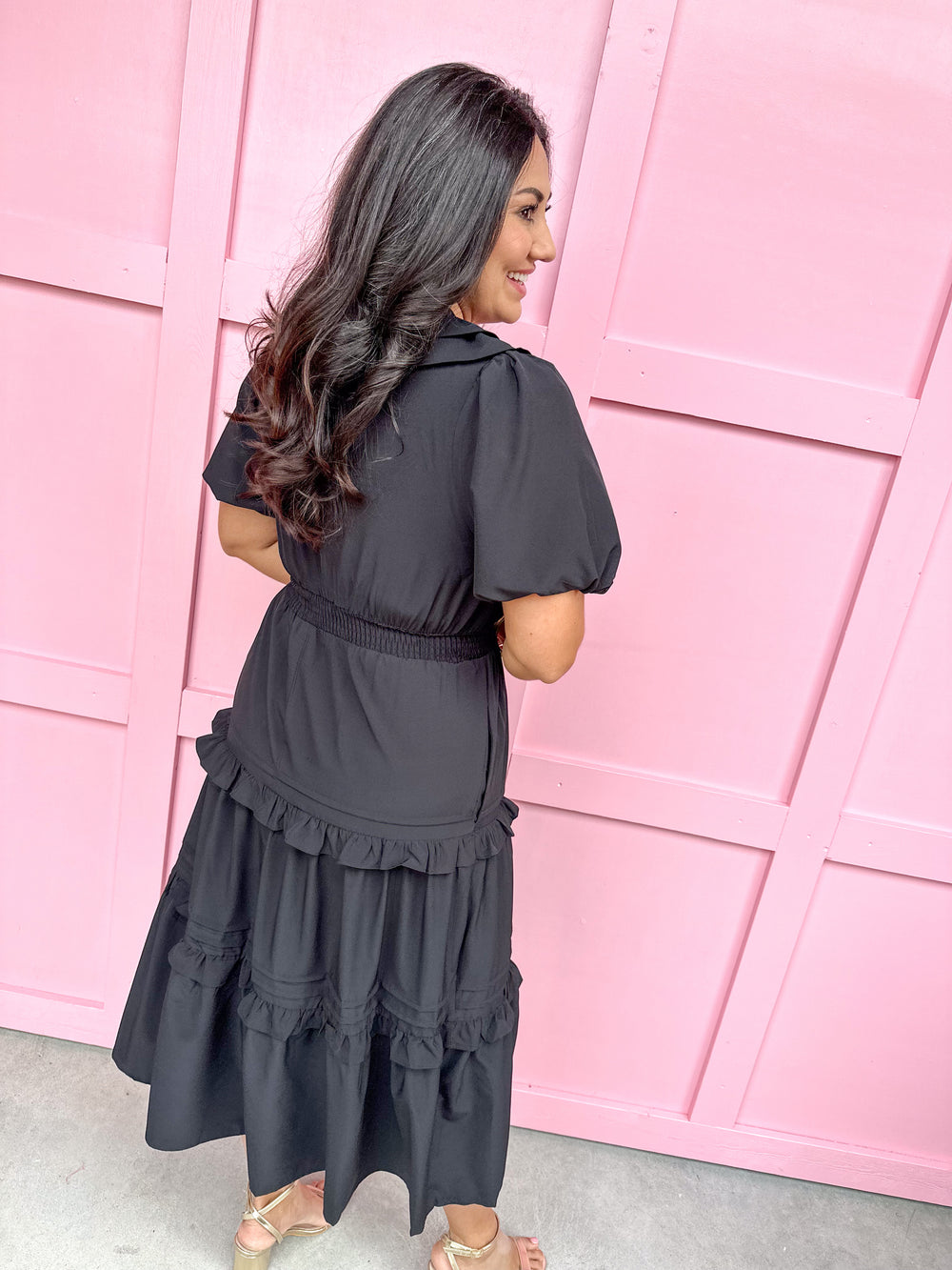 Chic & Easy Midi Dress - Black