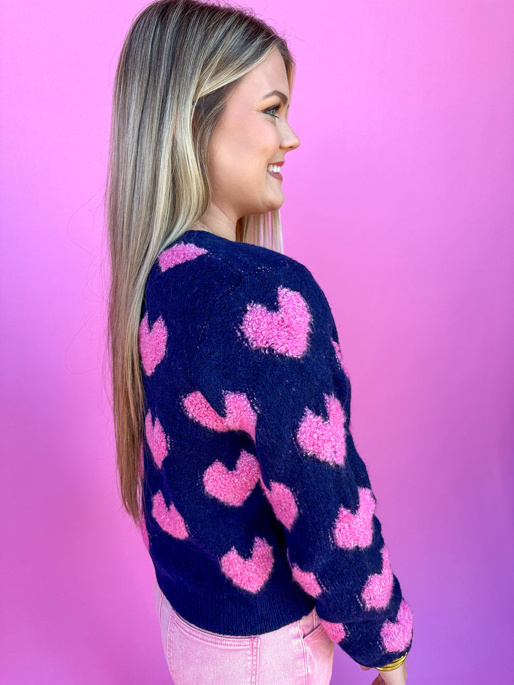 Full Hearts Sweater - Navy