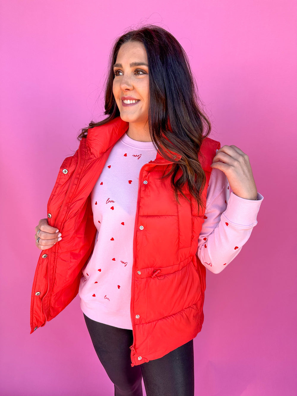 Wintry Weather Vest - Red