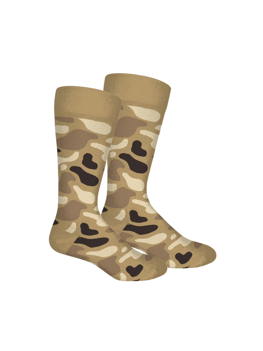 Brown Dog Hosiery | Old School Camo - Khaki