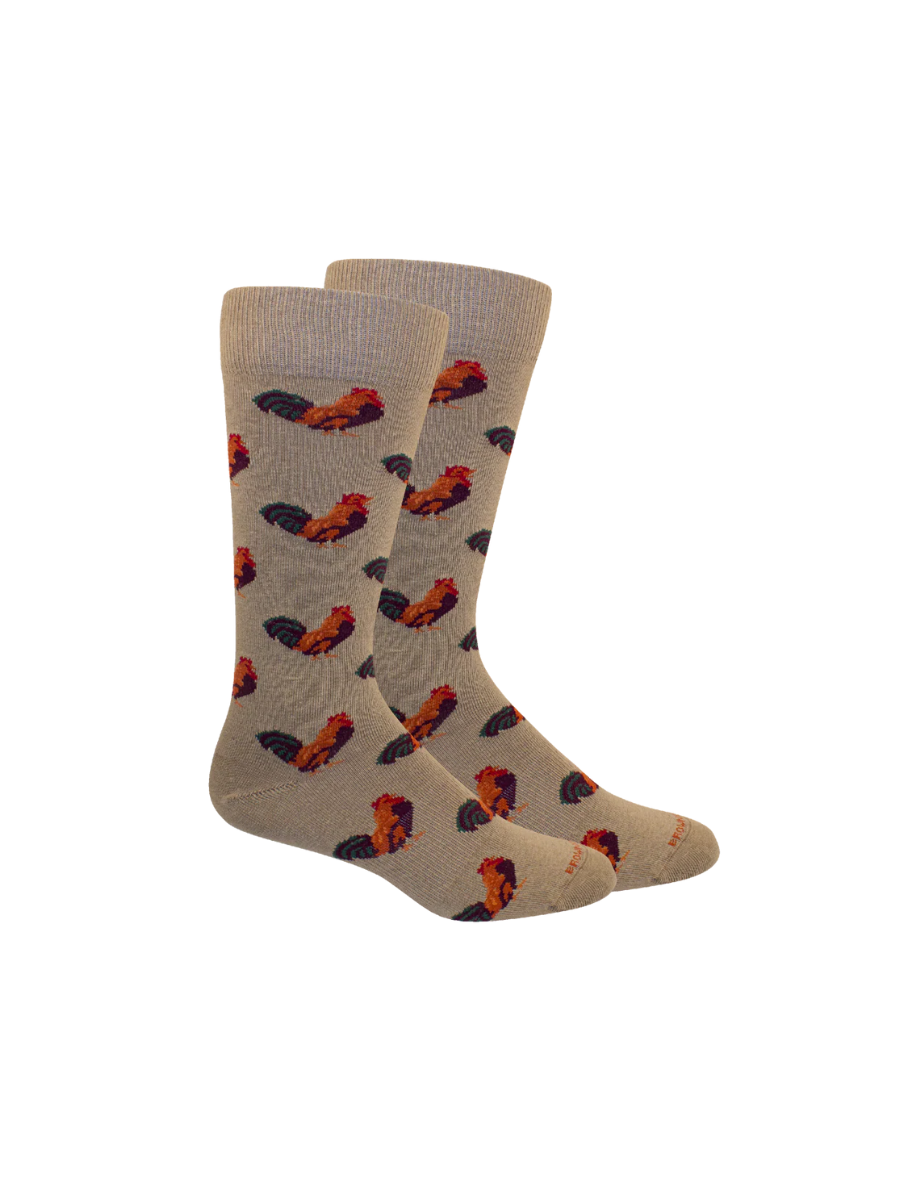 Brown Dog Hosiery | Rooster - Khaki