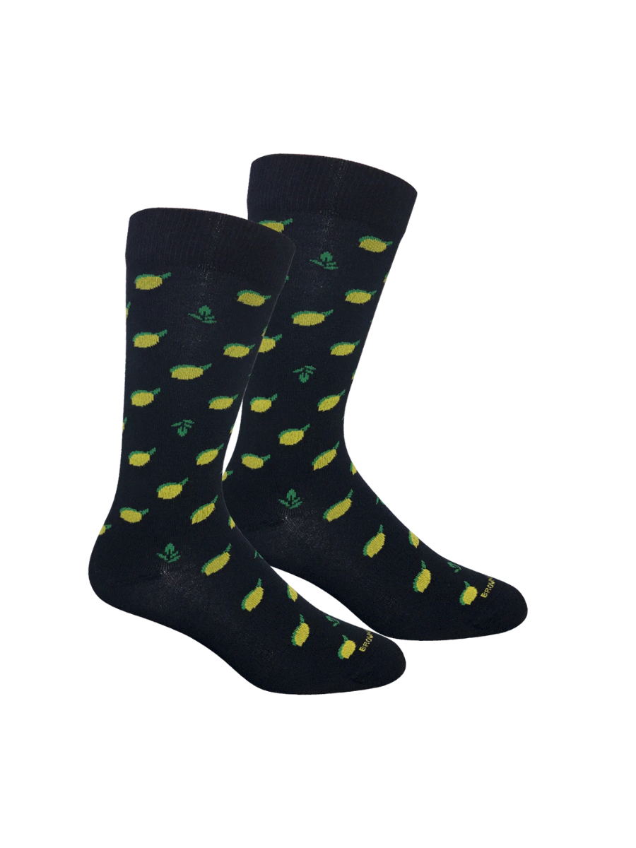 Brown Dog Hosiery | Lemons - Black