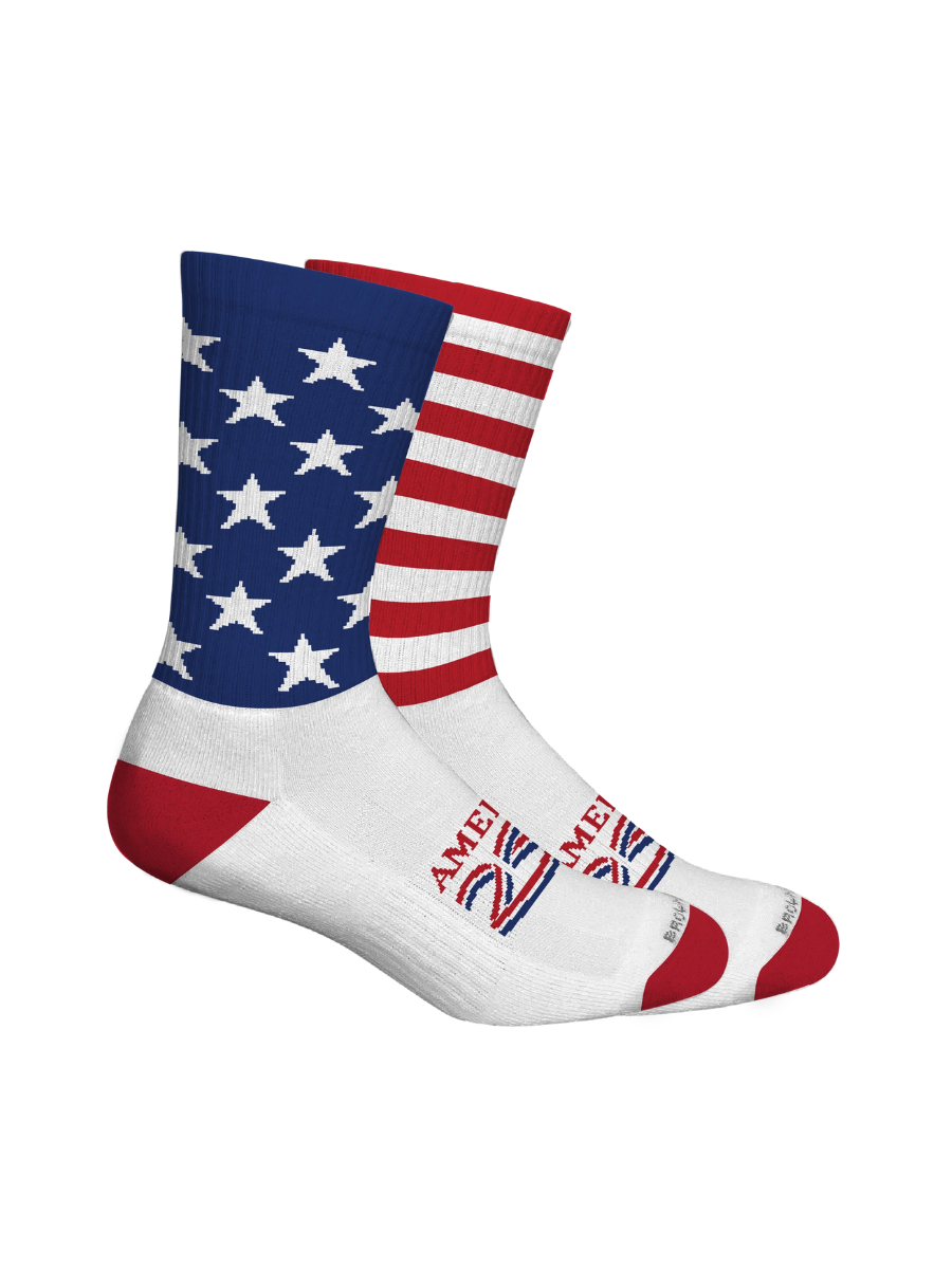 Brown Dog Hosiery | Stars & Stripes - White