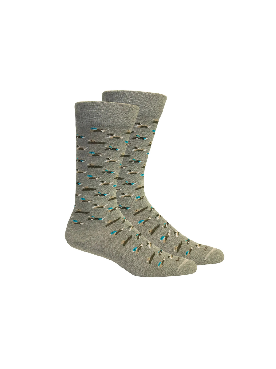 Brown Dog Hosiery | Currituck - Light Heather Grey