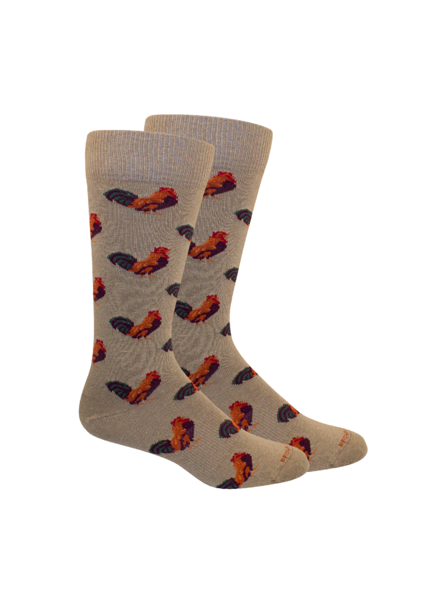 Brown Dog Hosiery | Rooster - Khaki