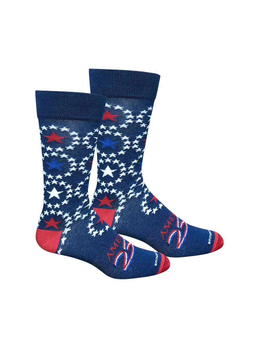 Brown Dog Hosiery | Circle Stars - Navy Blue