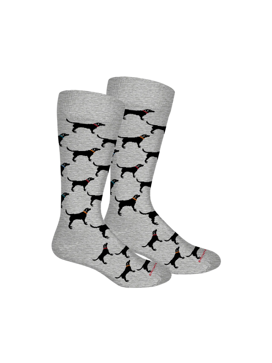 Brown Dog Hosiery | Labs - Light Heather Grey