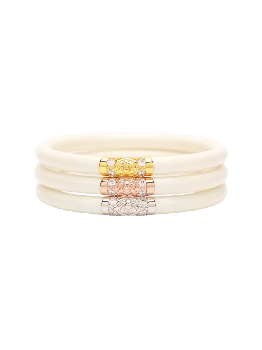 BuDhaGirl | Three Kings All Weather Bangles - Ivory