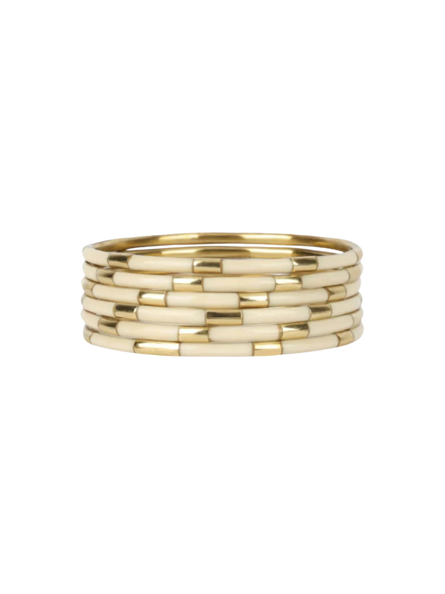 BuDhaGirl | Veda Bangles - Ivory