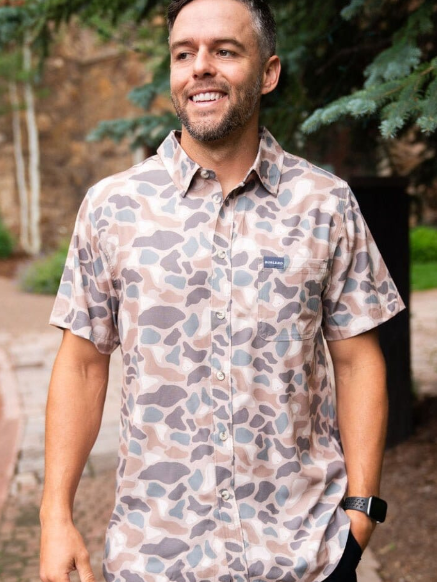 BURLEBO | Performance Button Up - Pintail Camo