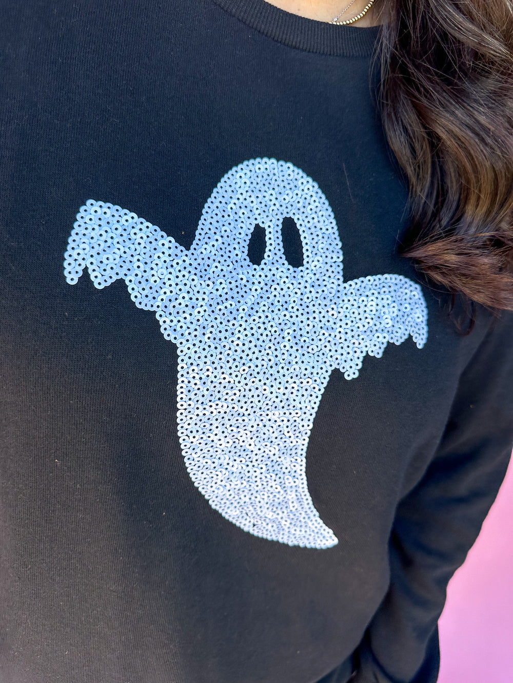 Ghost Sequin Sweatshirt