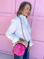 Caroline Hill | Cece Circular Crossbody - Hot Pink