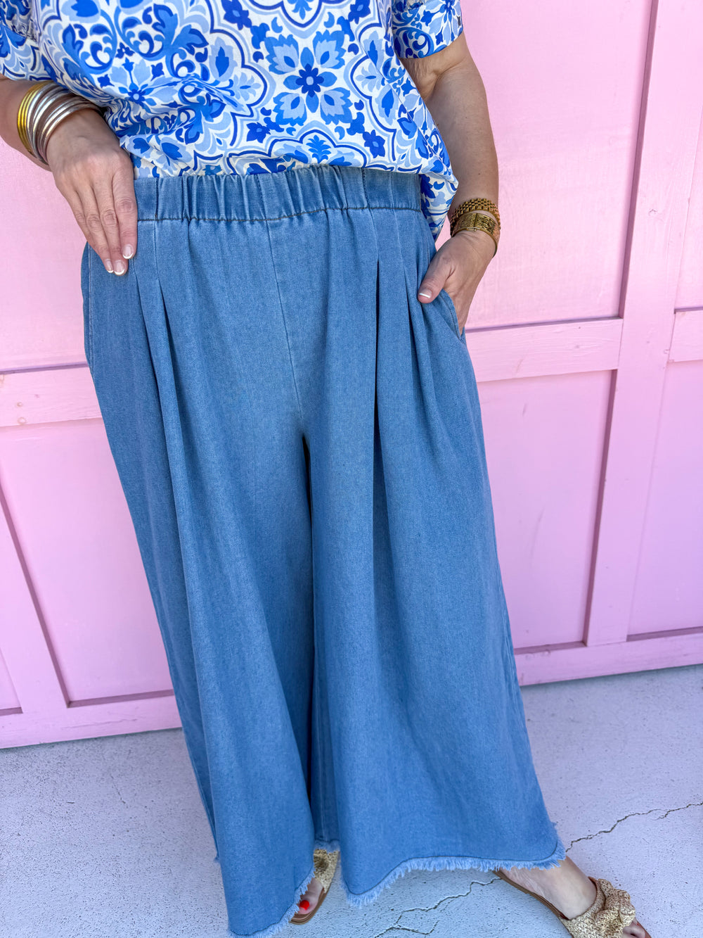 Chambray Charm Pants