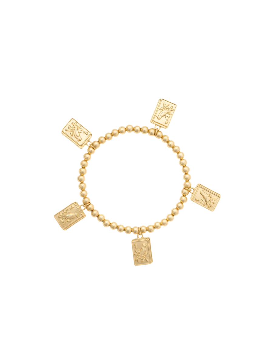 Canvas | Bird Bam 24K Plated Beaded Bracelet