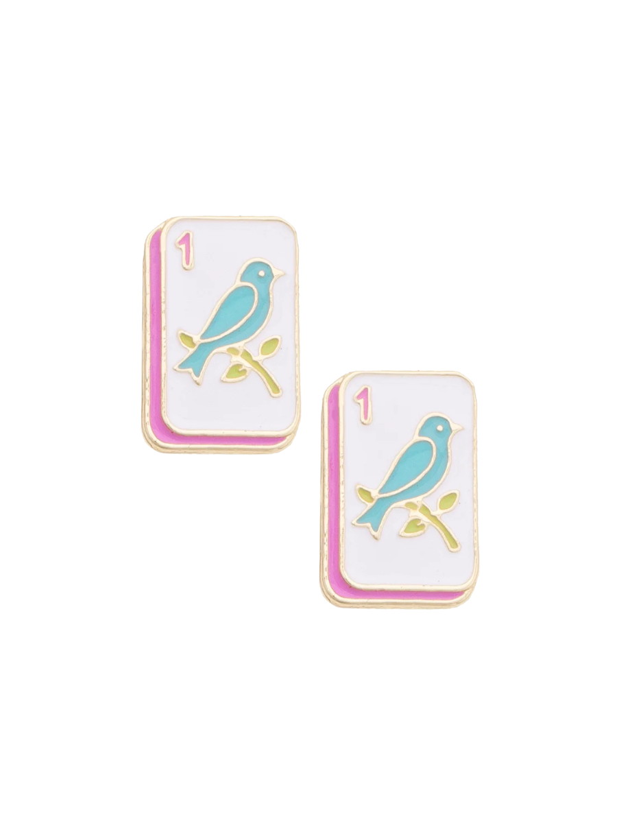 Canvas | Bird Bam Enamel Stud Earrings