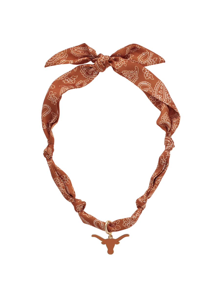 Jincy's Boutique Texas Longhorns scarf necklace