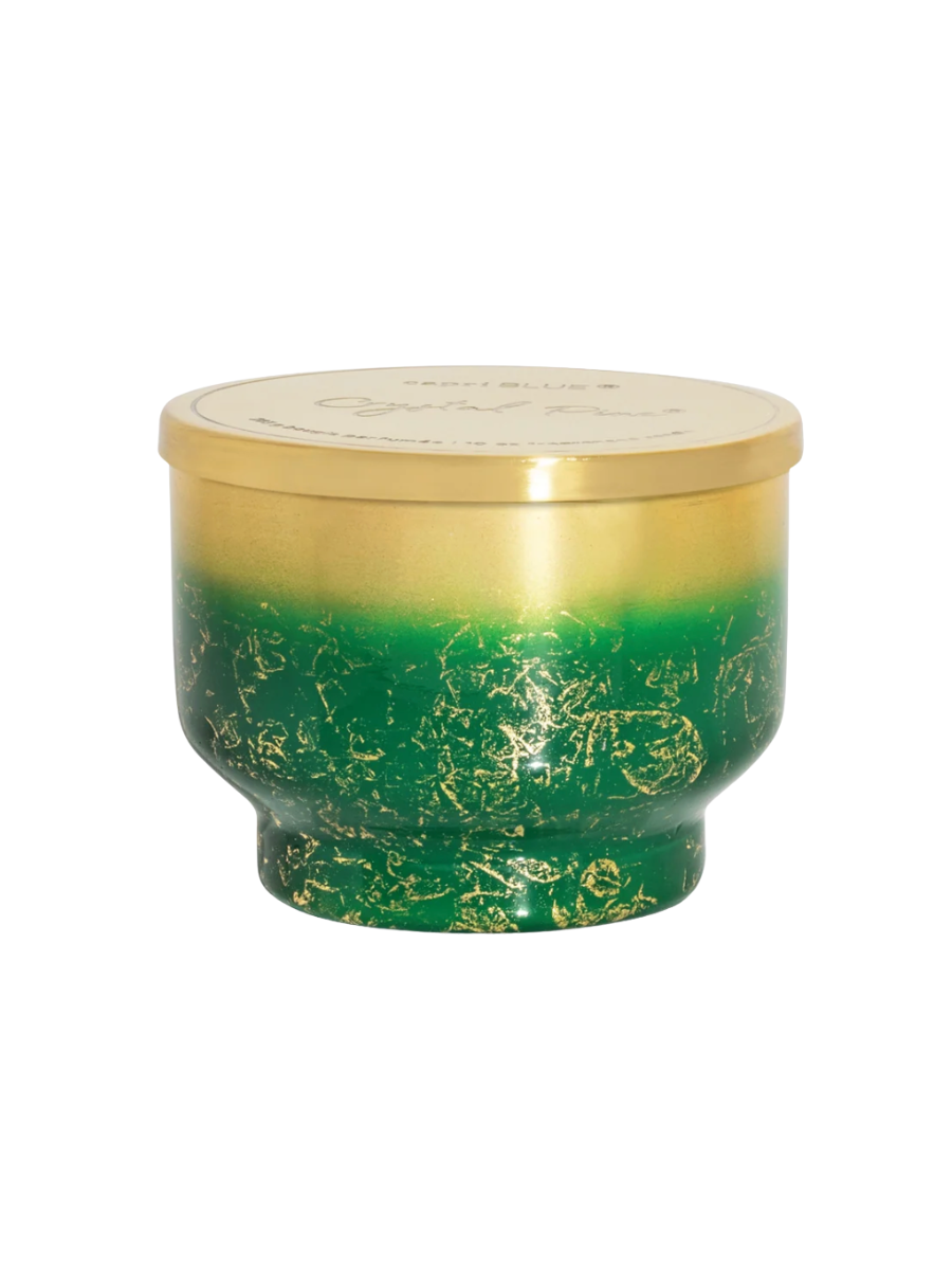 Capri Blue | 10 oz Glimmer Inverted Jar - Crystal Pine