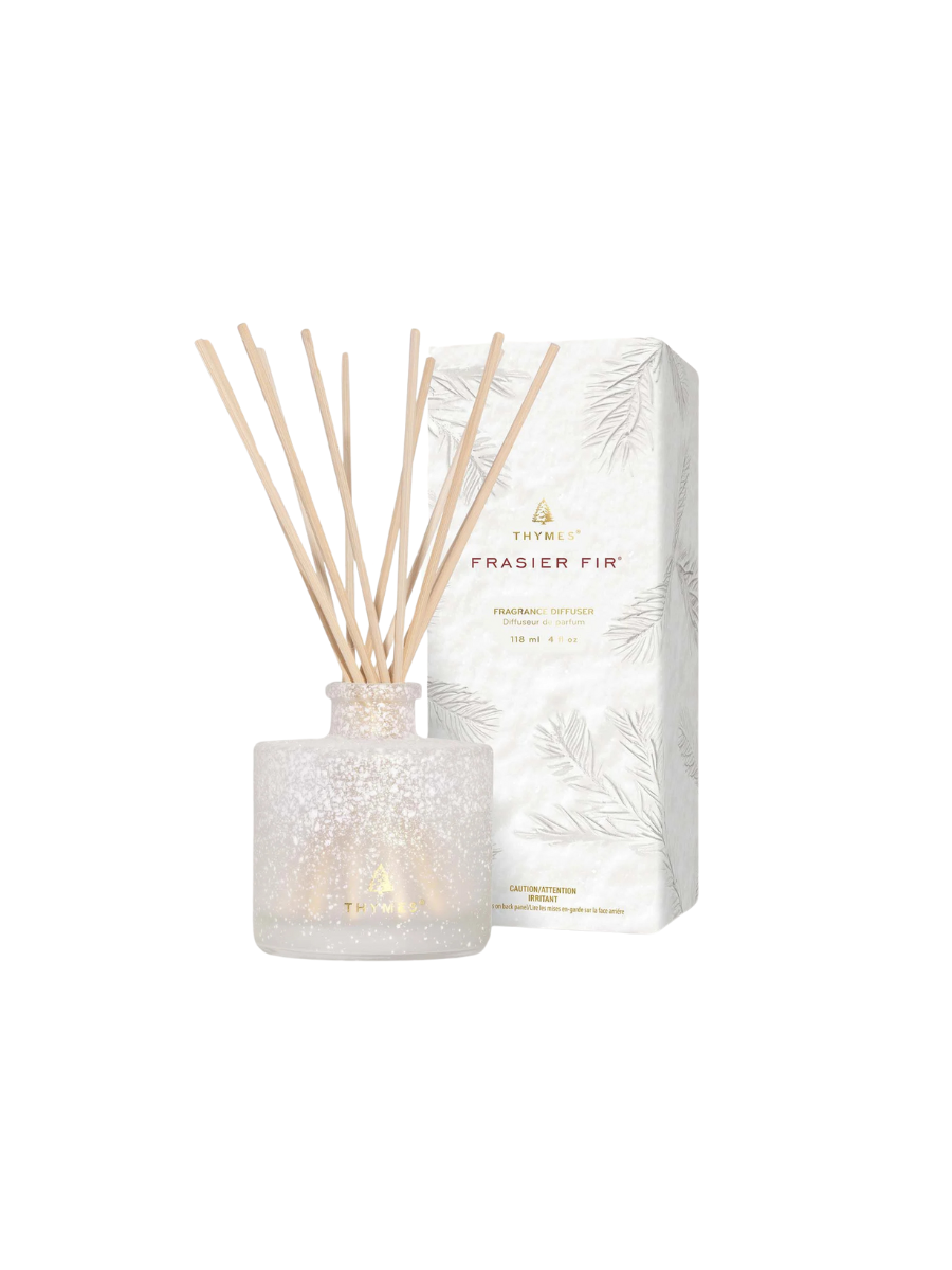 Thymes | Petite Flocked Reed Diffuser - Frasier Fir