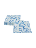 Caspari Glazed Porcelain Celadon Paper Linen Cocktail Napkins Blue White Home Decor Jincy's 
