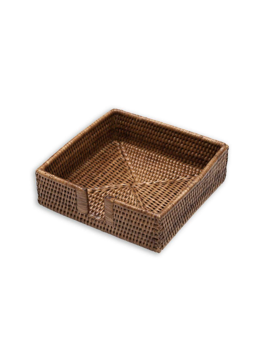 Caspari Rattan Luncheon Napkin Holder Natural Color Home Decor Jincy's 