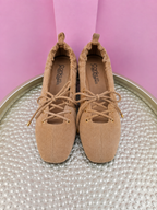 CORKYS | Tied Up Flat - Camel Faux Suede
