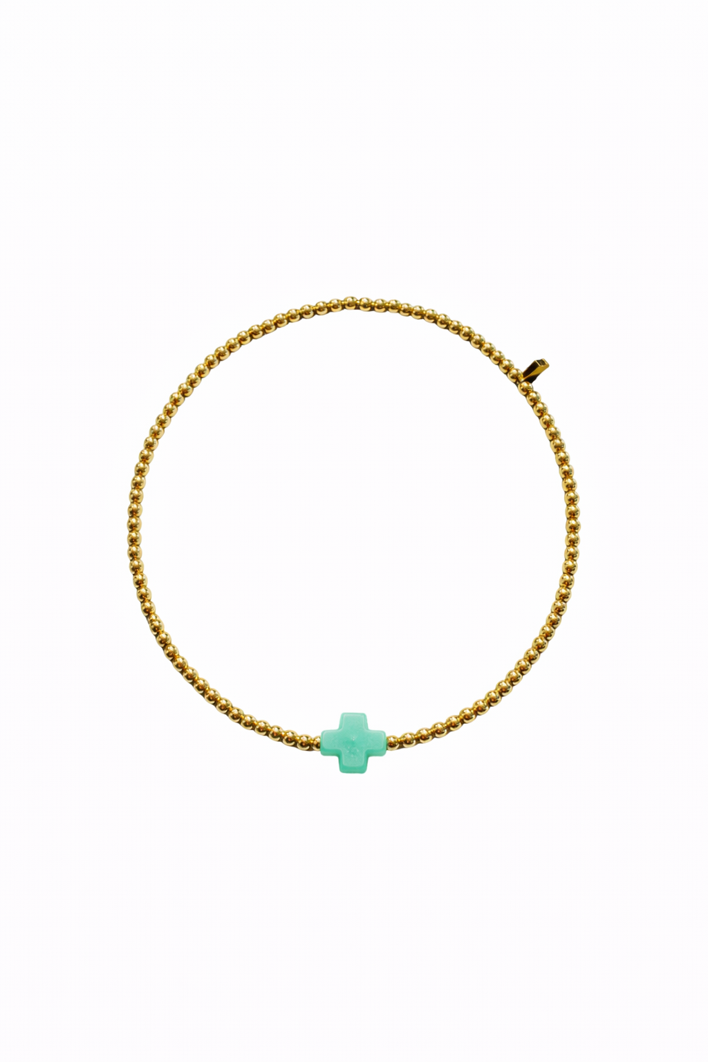 Jincy’s | Megan - 2mm - 18K Gold Bead Cross Bracelet