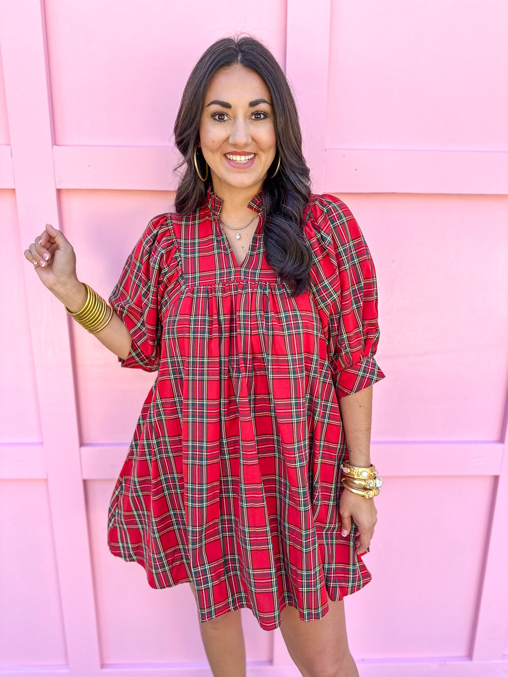 Pretty In Plaid Dress