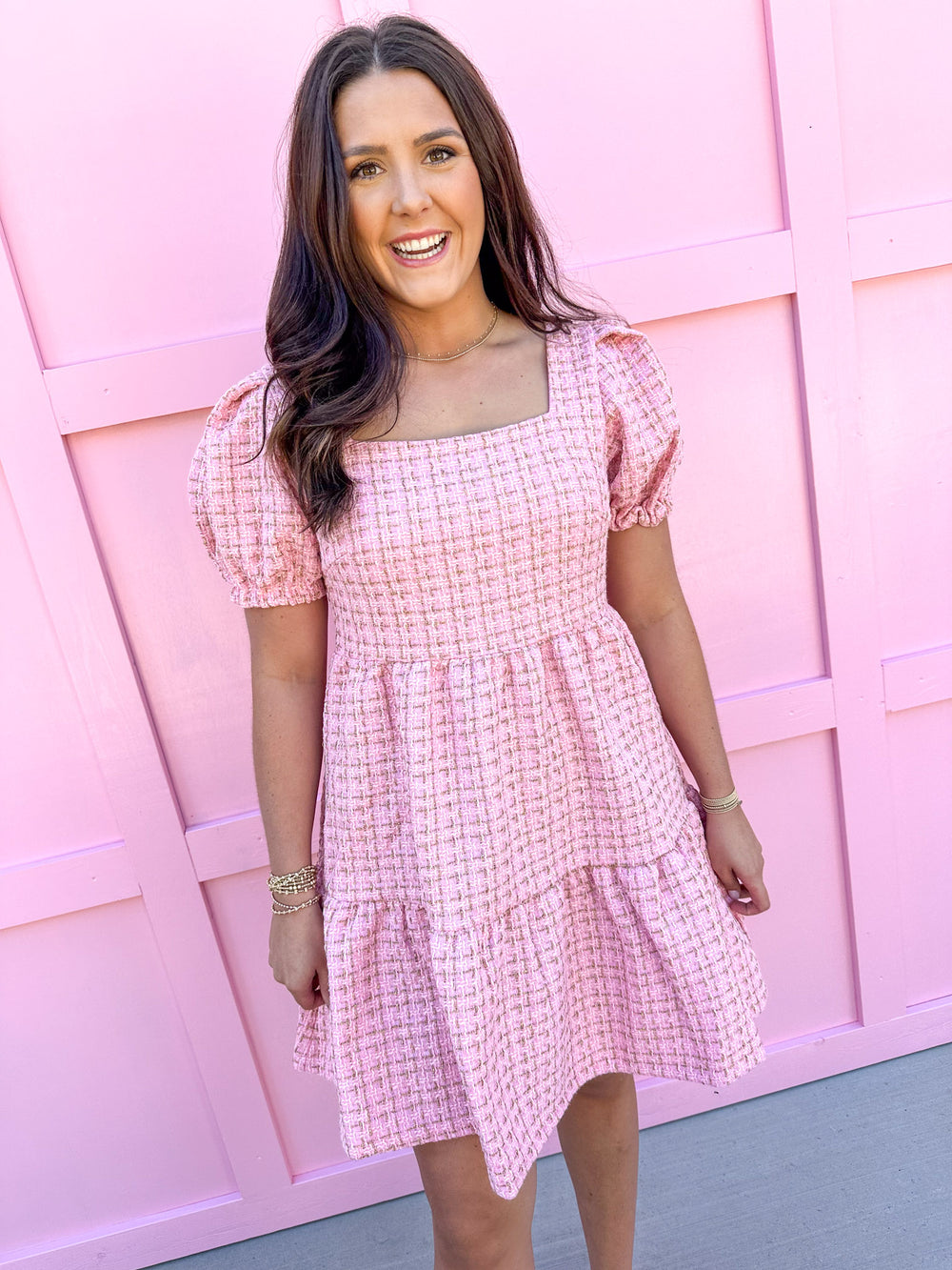 Holiday Spirits Dress - Light Pink