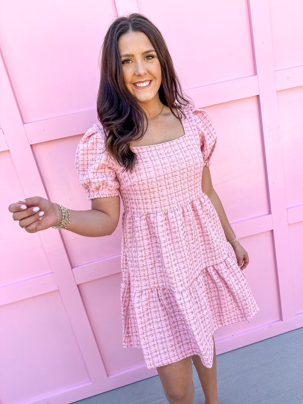 Holiday Spirits Dress - Light Pink