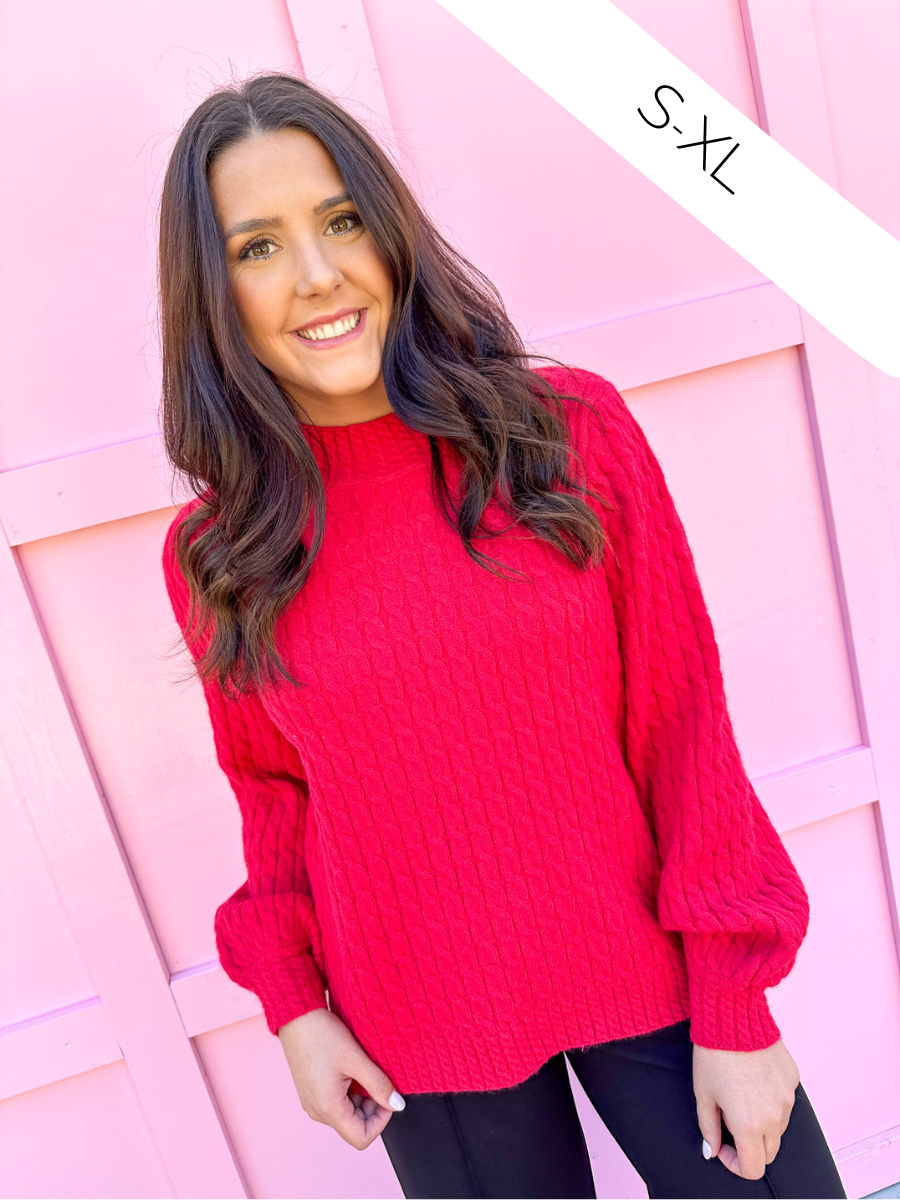 Luxe Layers Sweater - Red