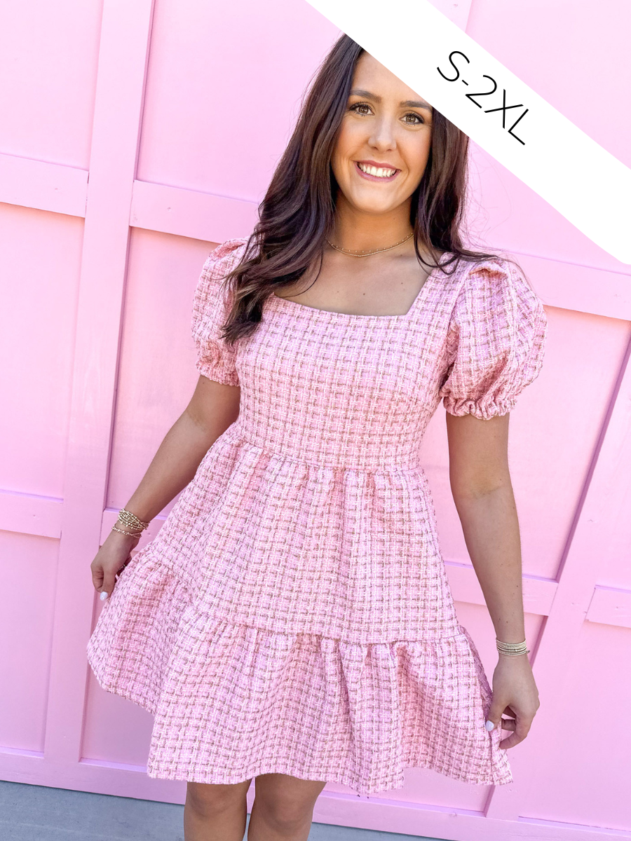 Holiday Spirits Dress - Light Pink