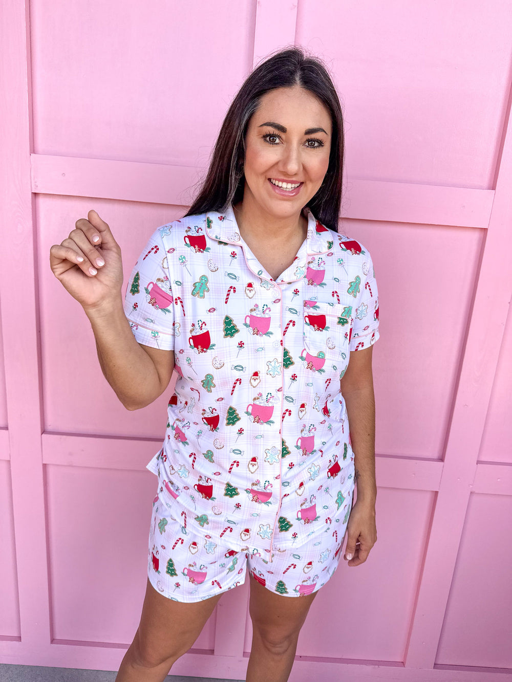 Baking Spirits Bright S/S Button Up Sleep Shirt