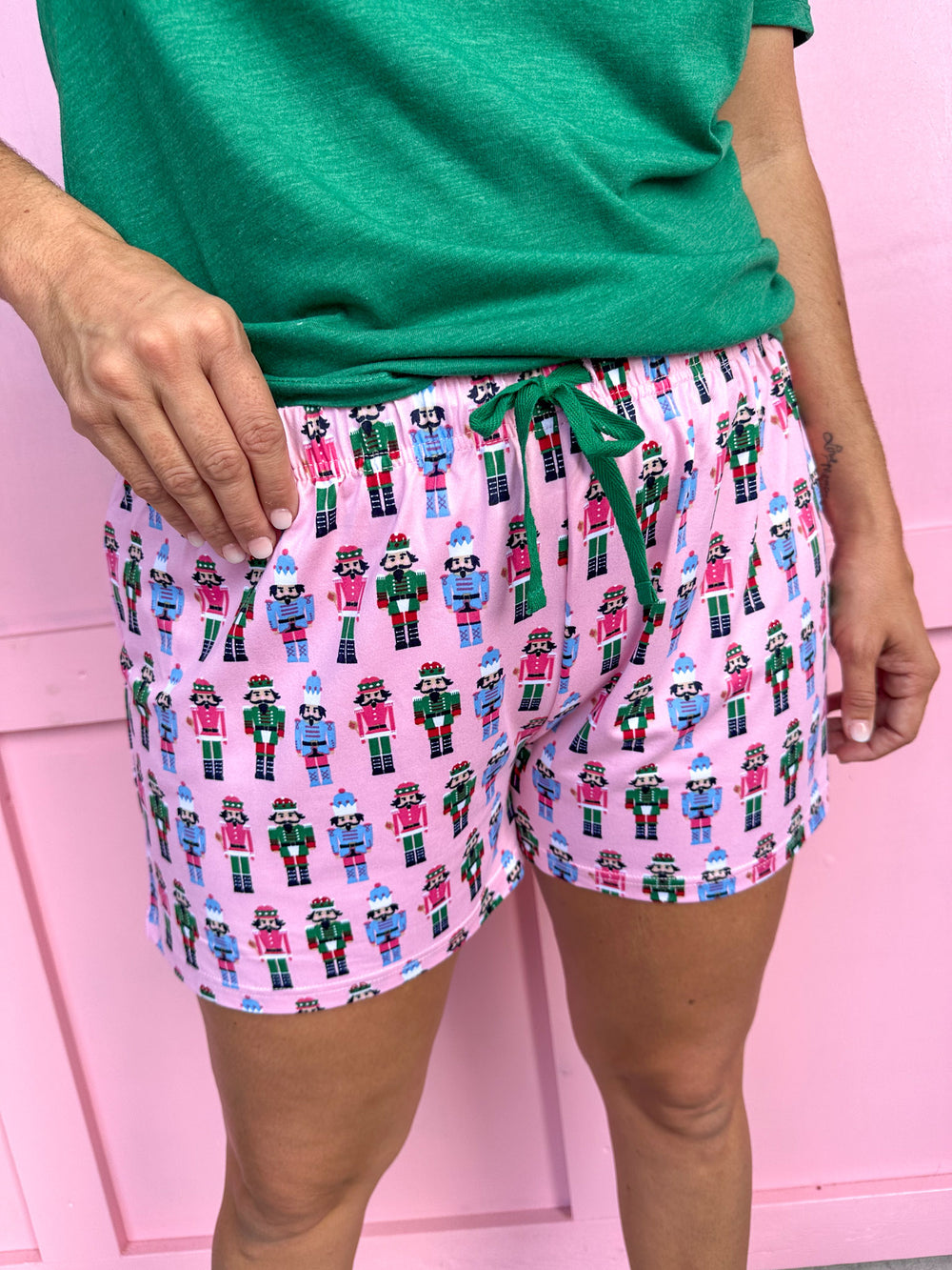 Nutcracker March Sleep Shorts - Pink